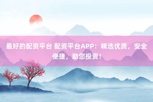 最好的配资平台 配资平台APP：精选优质，安全便捷，助您投资！