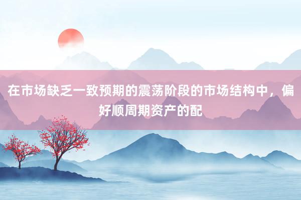 在市场缺乏一致预期的震荡阶段的市场结构中，偏好顺周期资产的配