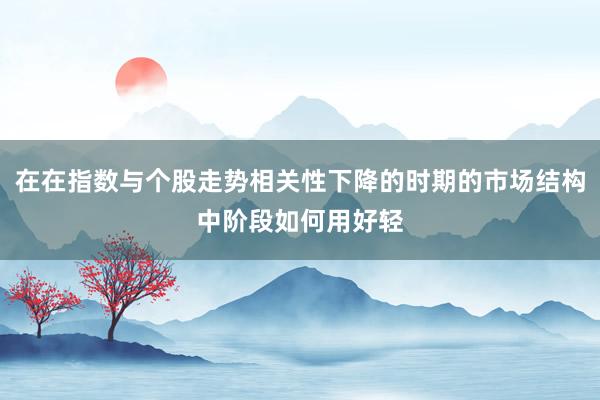 在在指数与个股走势相关性下降的时期的市场结构中阶段如何用好轻