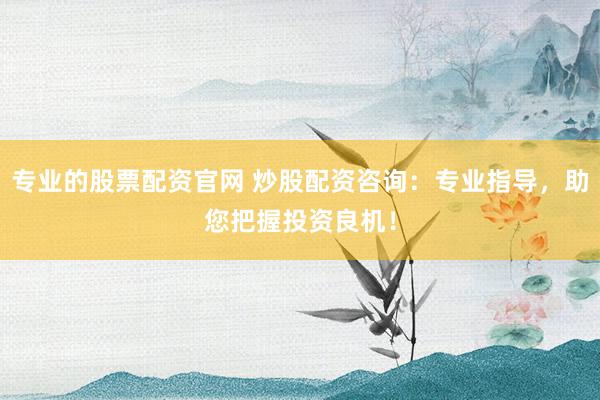 专业的股票配资官网 炒股配资咨询：专业指导，助您把握投资良机！
