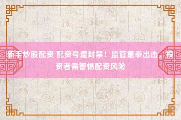 新手炒股配资 配资号遭封禁！监管重拳出击，投资者需警惕配资风险